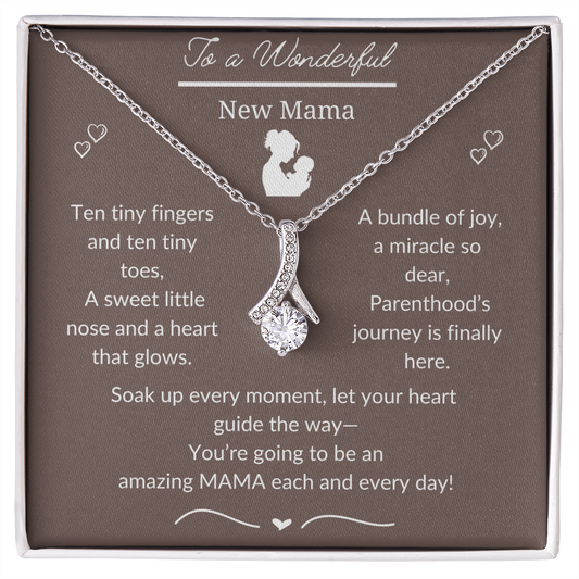 New Mom Giftbox, New mom necklace Gift Jewelry, Gift for New Mom Necklace, First Mother's day gift, Pregnancy GiftAlluring Beauty Necklace