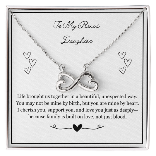 Bonus Daughter Gift, Step Daughter Gift, Stepdaughter Necklace, Daughter Jewelry, Step Daughter Birthday, Endless Love Necklace
