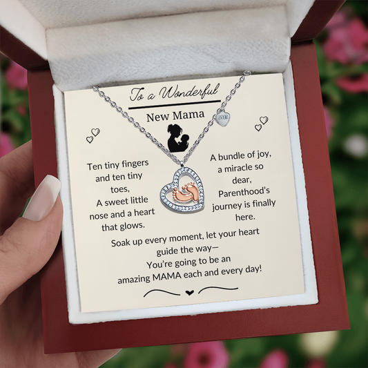 New Mom Gift box, New mom necklace Gift Jewelry, Gift for New Mom Necklace, First Mother's day gift, Pregnancy jewelry necklace