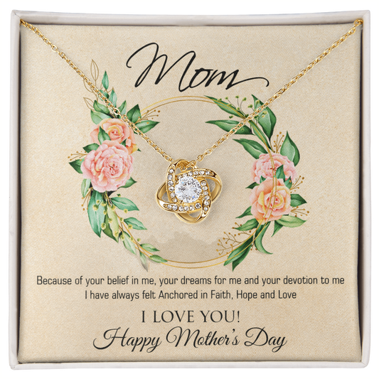 Mother's day love knot Necklace