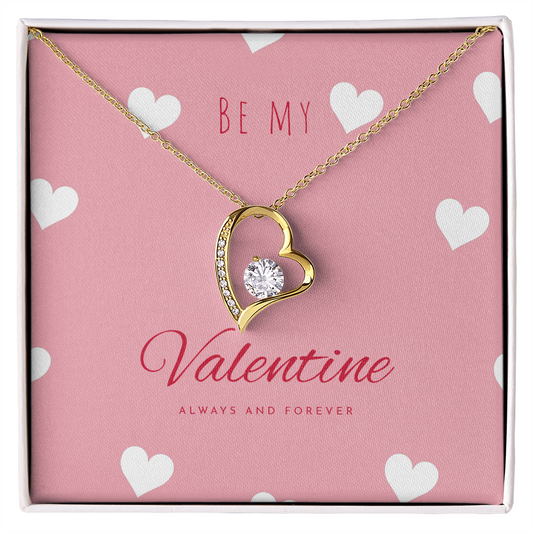 Valentine Love Heart Necklace, Valentine Jewelry Gift for Her,  Valentine's Day Gift for Wife